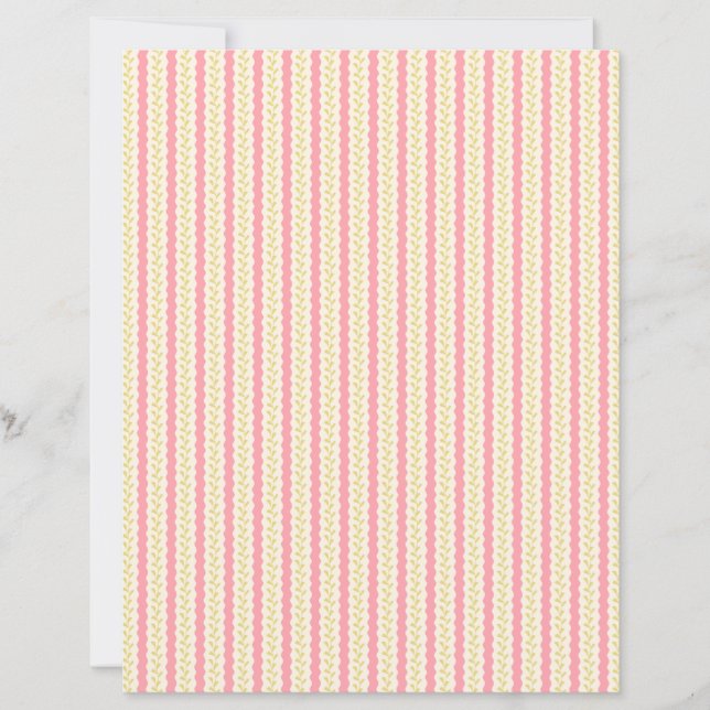 colored scrap booking paper botanical Stripes  (Front)