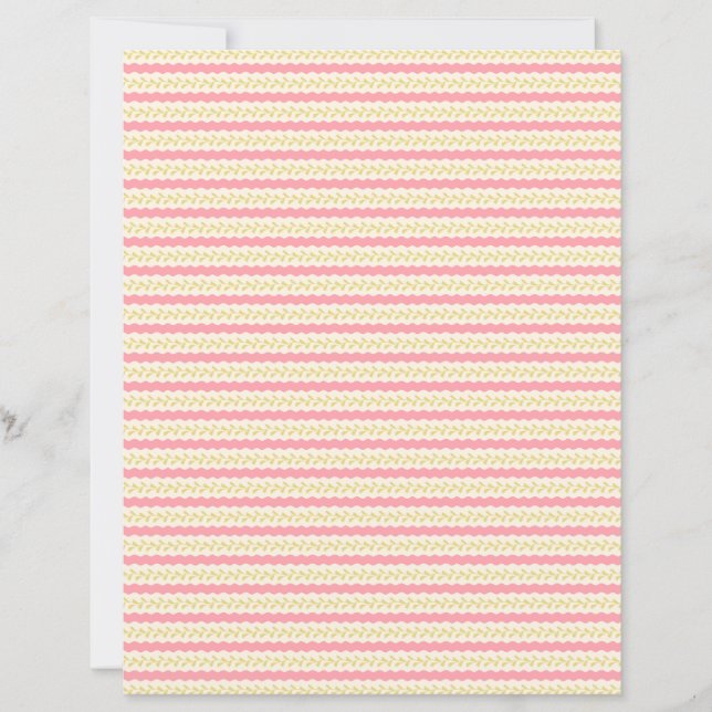 colored scrap booking paper botanical Stripes  (Front)