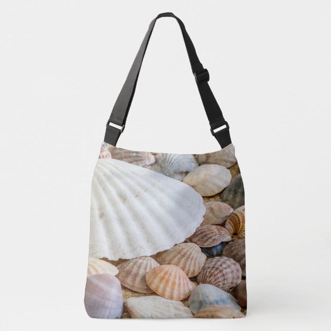 Colored Sea Shells  Crossbody Bag (Front)