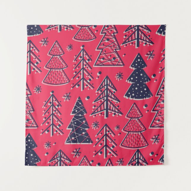 Colored seamless pattern wallpaper with christmas  tapestry (Front)