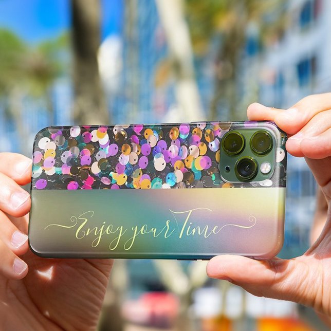 Colored sequin glitter Iphone cases (Creator Uploaded)