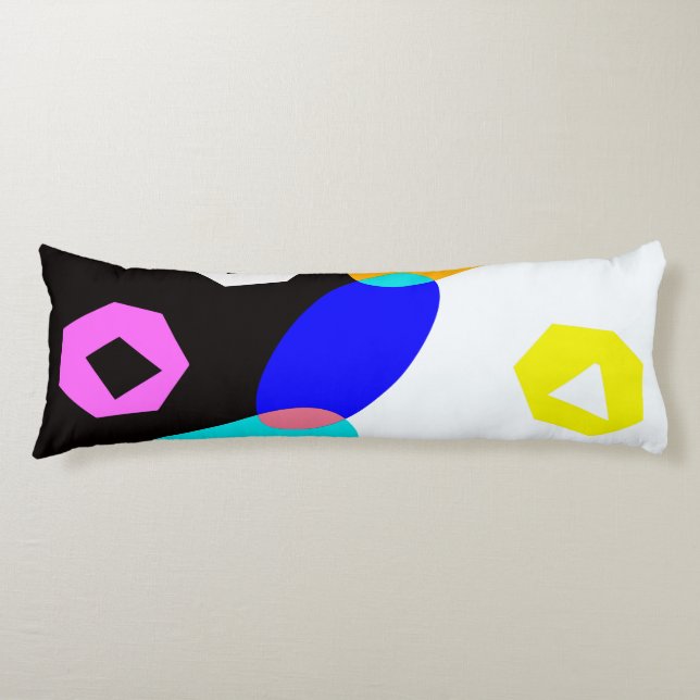 Colored shapes body pillow (Front)