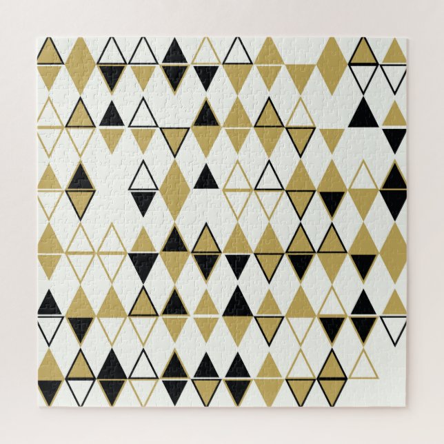Colored shapes, geometric abstract pattern jigsaw puzzle (Vertical)