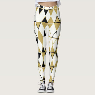 Colored shapes, geometric abstract pattern leggings