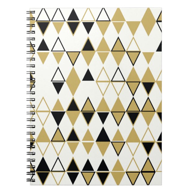 Colored shapes, geometric abstract pattern notebook (Front)