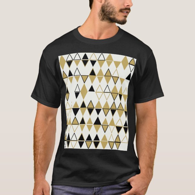 Colored shapes, geometric abstract pattern T-Shirt (Front)
