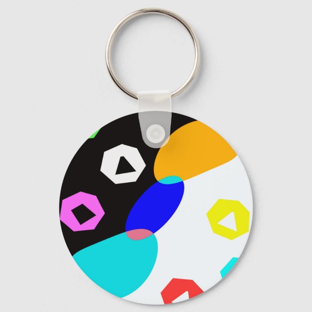 Colored shapes keychain (Front)
