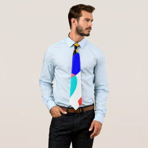 Colored shapes neck tie
