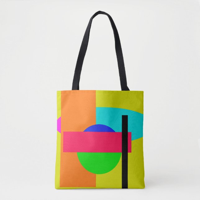 Colored shapes tote bag (Front)
