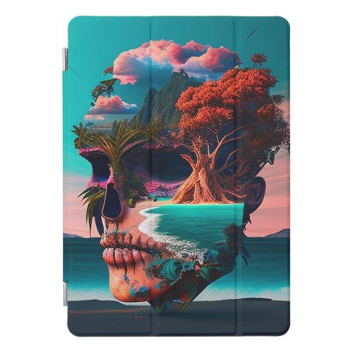 Colored skull head iPad pro cover