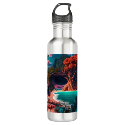 Colored skull head stainless steel water bottle