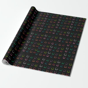Colored smiles wrapping paper