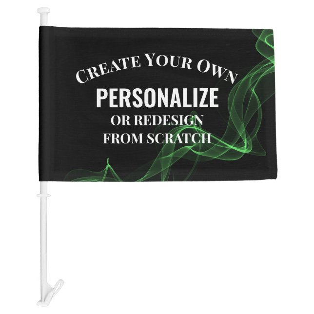 Colored Smoke - Green Car Flag (Front)