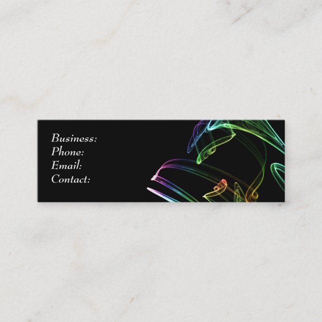Colored Smoke Mini Business Card (Front)