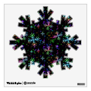 Colored Snowflakes Wall Decal