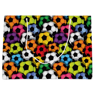 Colored Soccer Balls Large Gift Bag