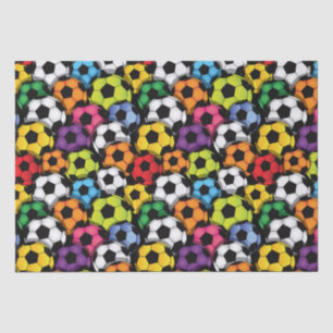 Colored Soccer Balls Tissue Paper