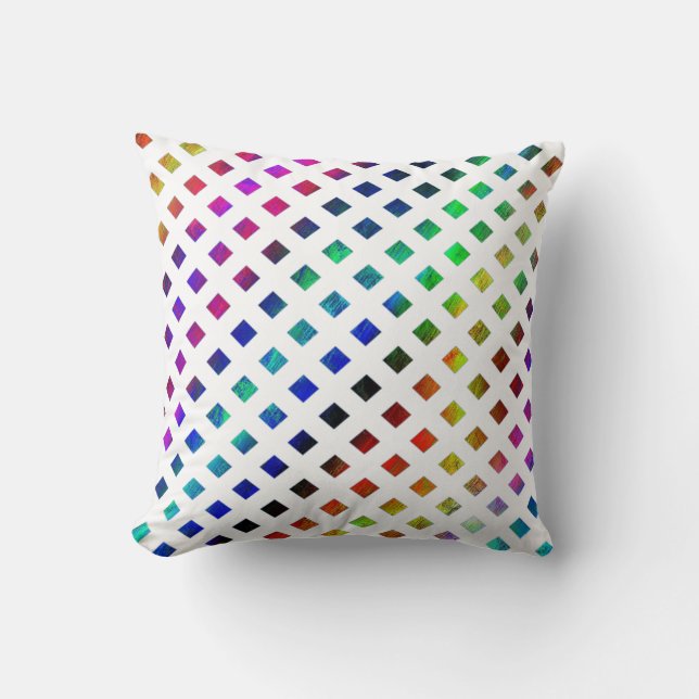 Colored Sparkle Throw Pillow (Front)