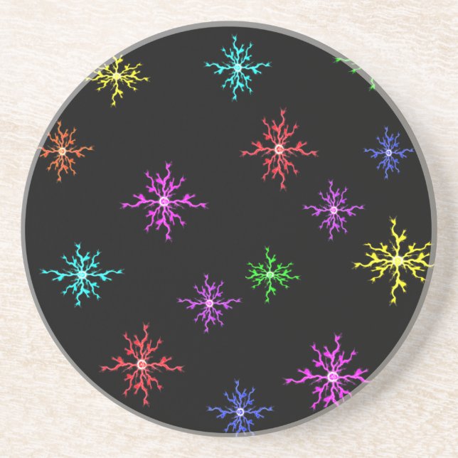 Colored Sparks Lightning Texture Coaster (Front)