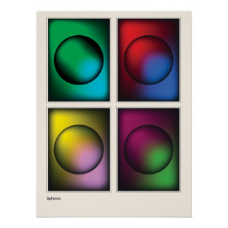 Colored Spheres Poster