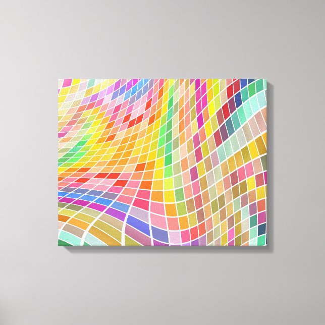 Colored Squares Art-Customizable Wrapped Canvas Print (Front)