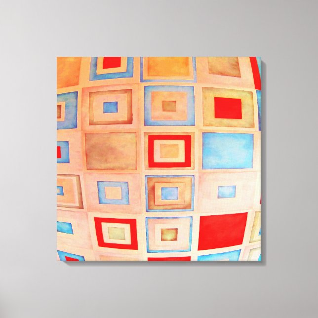 Colored squares canvas print (Front)