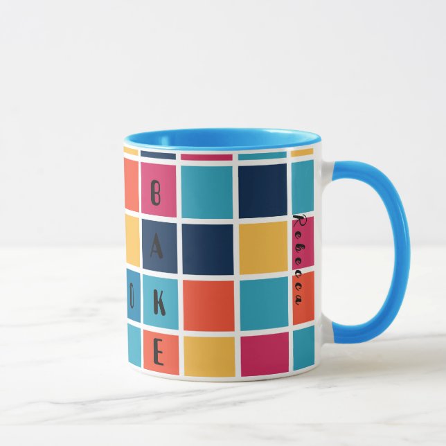 Colored Squares Crossword  Mug (Right)
