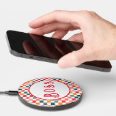 Colored Squares Fun Pattern Wireless Charger (Hand)