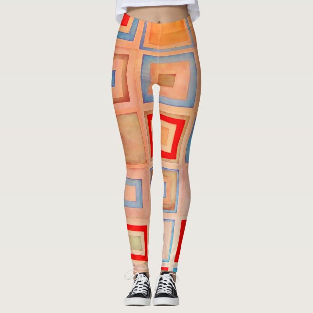 Colored squares leggings (Front)