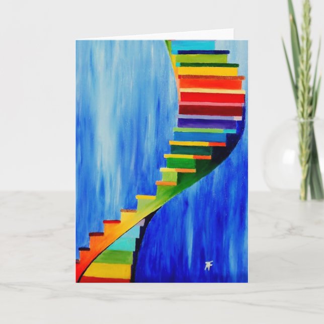 colored stairs - Greeting Card (Front)