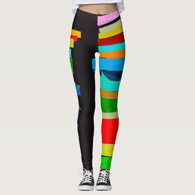 Colored stairs leggings (Front)