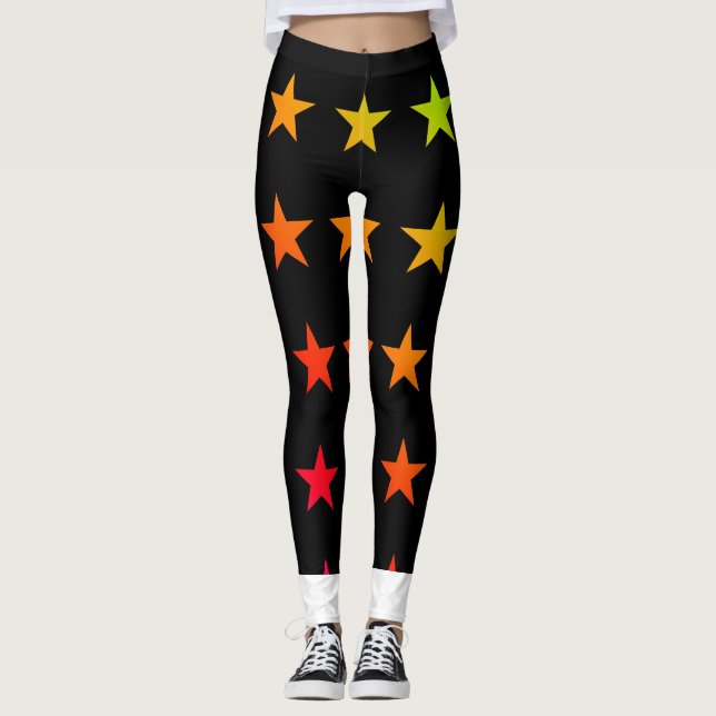Colored stars leggings (Front)