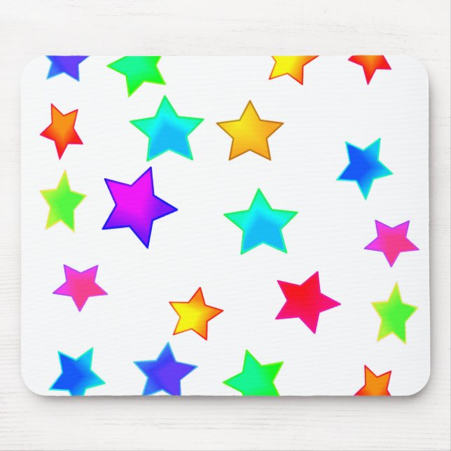 Colored Stars Mousepad (Front)