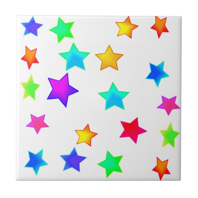 Colored Stars Tile (Front)