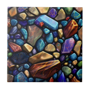 Colored Stone Mosaic Pattern Ceramic Tile