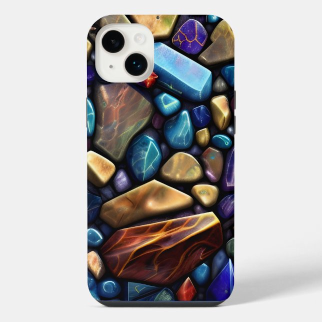 Colored Stone Mosaic Pattern Iphone Case (Back)