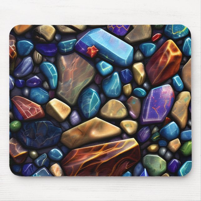 Colored Stone Mosaic Pattern Mouse Pad (Front)