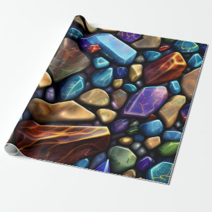 Colored Stone Mosaic Pattern Wrapping Paper