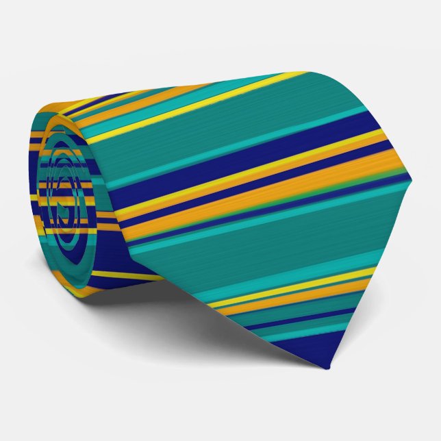 Colored Stripes Neck Tie (Rolled)