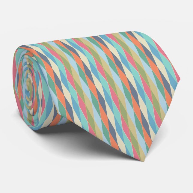 Colored stripes. neck tie (Rolled)