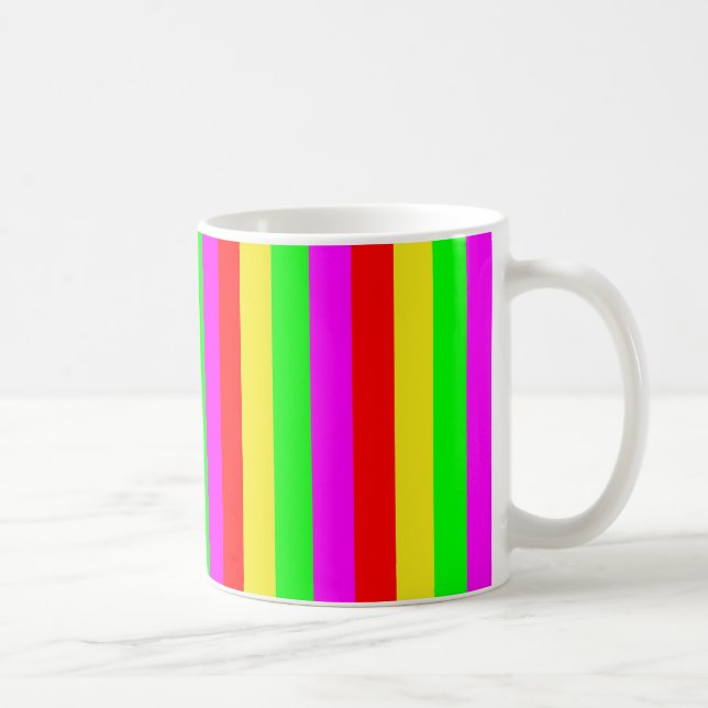 colored strips coffee mug (Right)