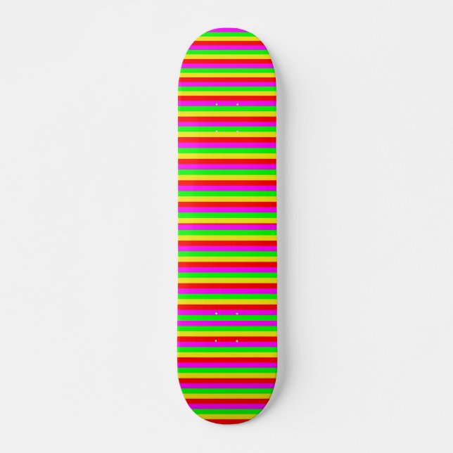 colored strips skateboard (Front)