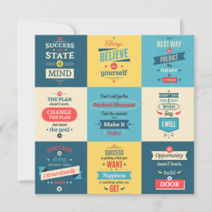 Colored Success Quotes Holiday Card