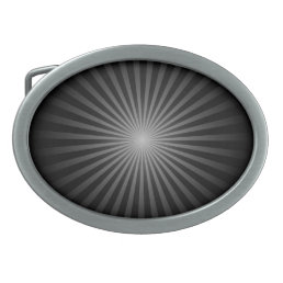 Colored Sunburst Background - Grey Belt Buckle