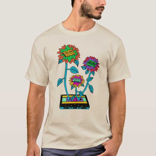 Colored Sunflower Cassette T-Shirt (Front)
