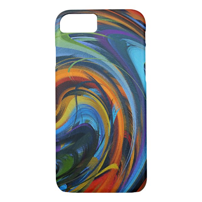 Colored Swirl Abstract Art Case-Mate iPhone Case (Back)