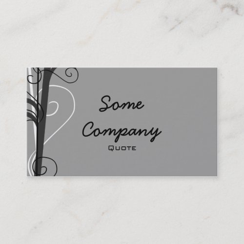 Colored Swirls (Black And White) Business Card