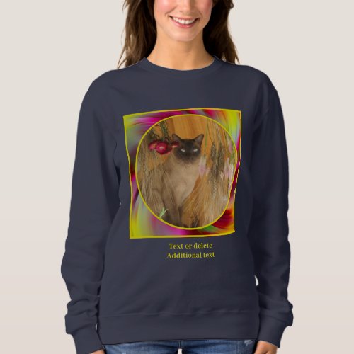 Colored Swirls Frame Create Your Own Photo Sweatshirt