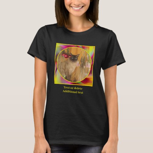 Colored Swirls Frame Create Your Own Photo T_Shirt