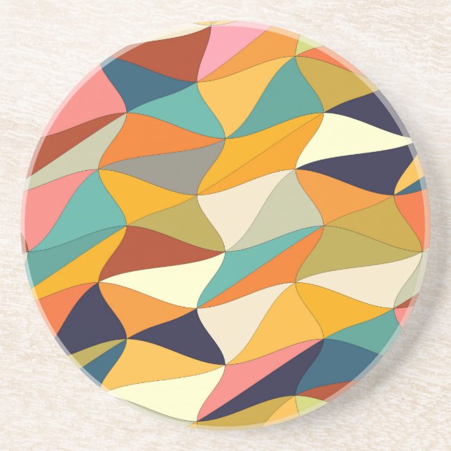colored tangle sandstone coaster (Front)